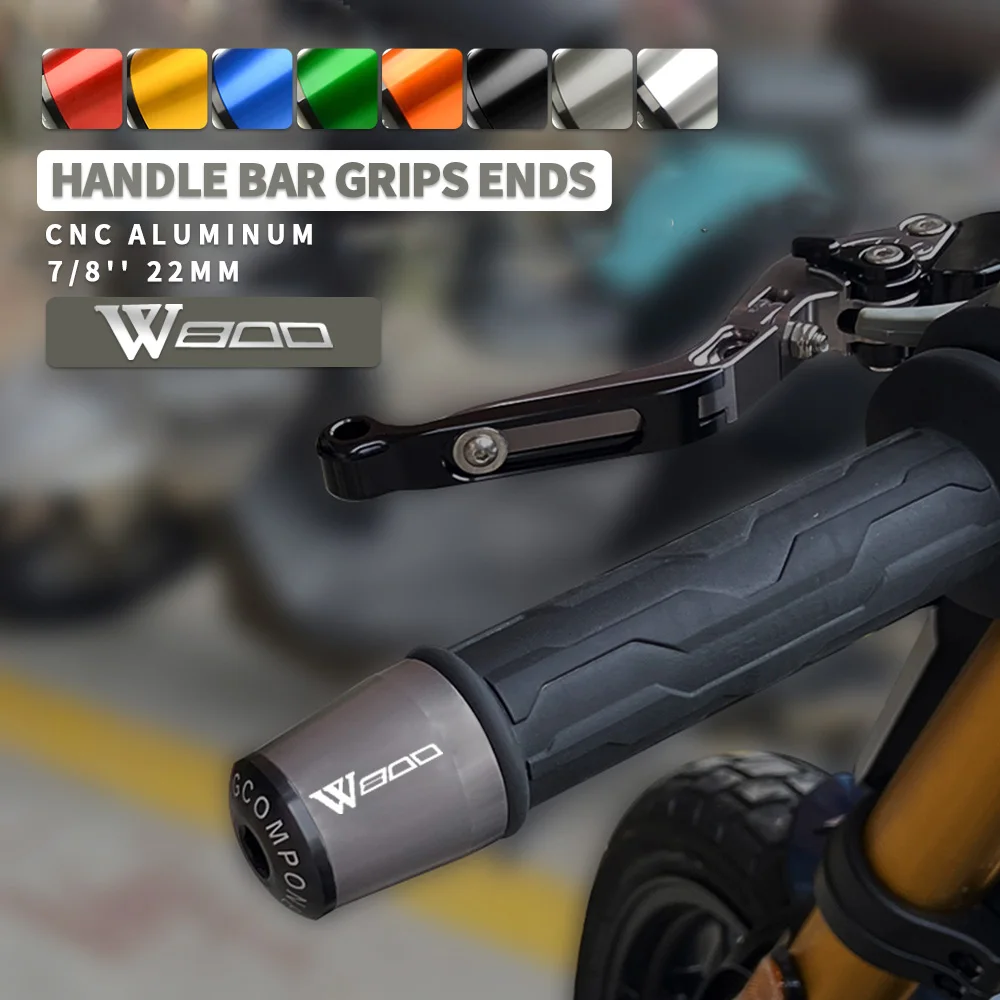 

For Kawasaki W800/SE W800SE 2012 2013 2014 2015 2016 Motorcycle Handlebar Grips Bar Ends CNC Handle Bars Grip Cap Plug Slider