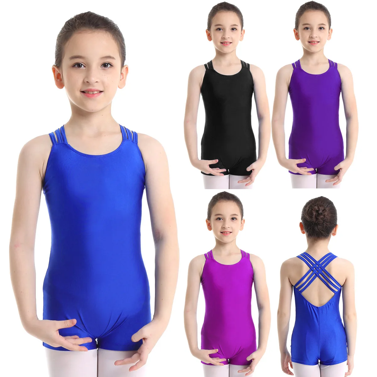 Kids Girls Ballet Leotard Dancewear Sleeveless
