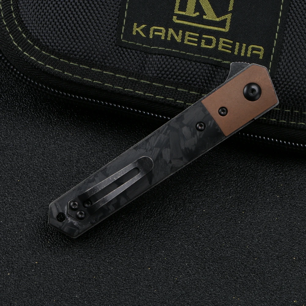 Kanedeiia Kwaiken Flipper Тактический убийца CF волоконная ручка N690 стальной японский стиль