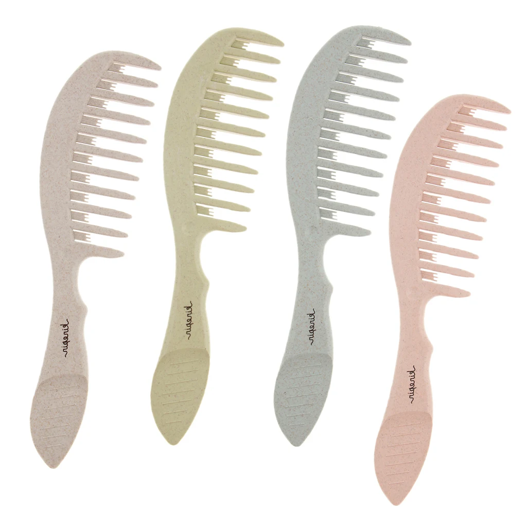 Detangle Combs Hairstyle Hairdressing Dyeing Wide Tooth Hairbrush