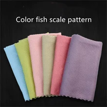 

3 / 6 pcs traceless water absorbent cleaning cloth fish scale rag traceless water stain not easy to fall off kitchen supplies