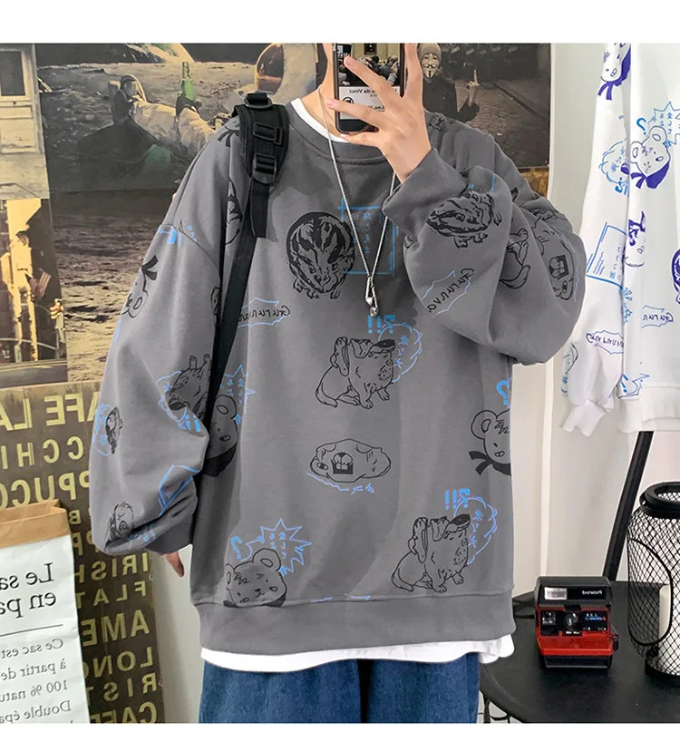 sweatshirts for women Privathinker Anime Loose Women Sweatshirts Japanese Clothing Fashion Kawaii O-neck Autumn Pullovers Tops Harajuku Female Hoodies cool sweatshirts