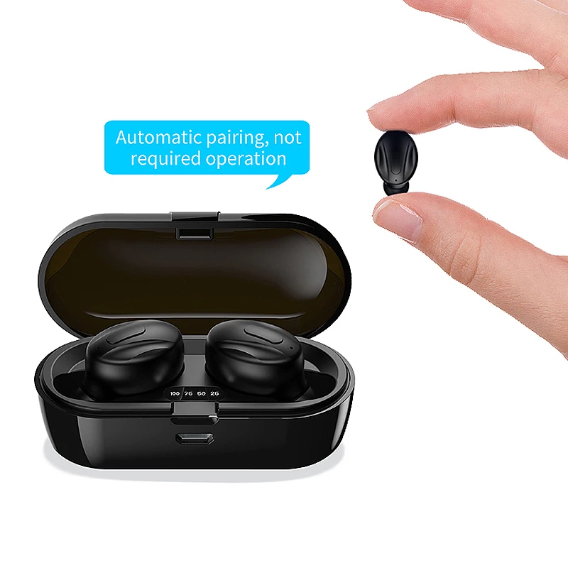 XG13 LED Digital Display Bluetooth Headset TWS Mini In Ear Sports Sweat Proof Stereo Wireless Bluetooth Headset