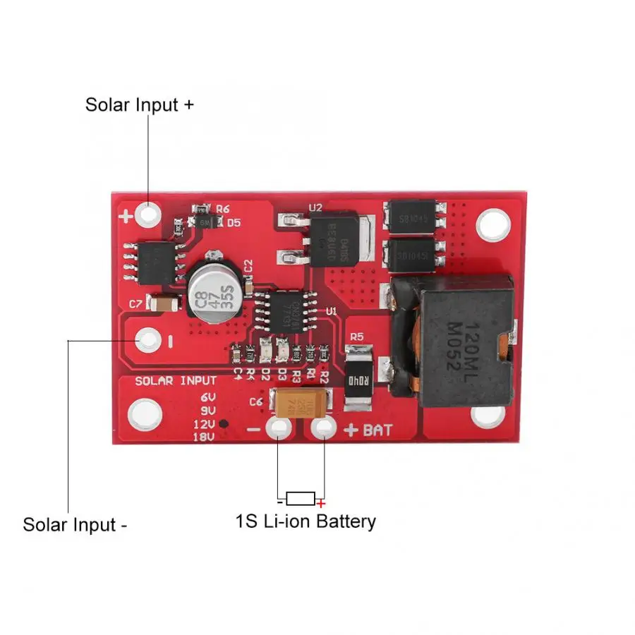 CN3791 12V 3A MPPT контроллер солнечной панели 1 ячейка Li батарея Зарядка 3,7 V контроллер модуль зарядки