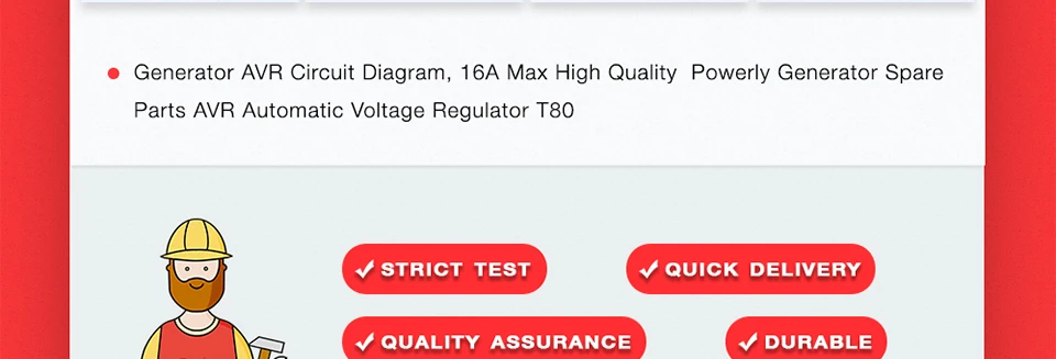 AVR Circuit Diagram Board voltage regulator Auto parts stabilizers for power Generator 220V 380v