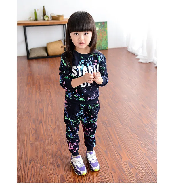 Black Autumn Winter Toddler Girls Clothing Sets Girls Clothes 2pcs Outfit Kids Sport Suit Christmas Children Clothing For Girls Sets - Цвет: Black