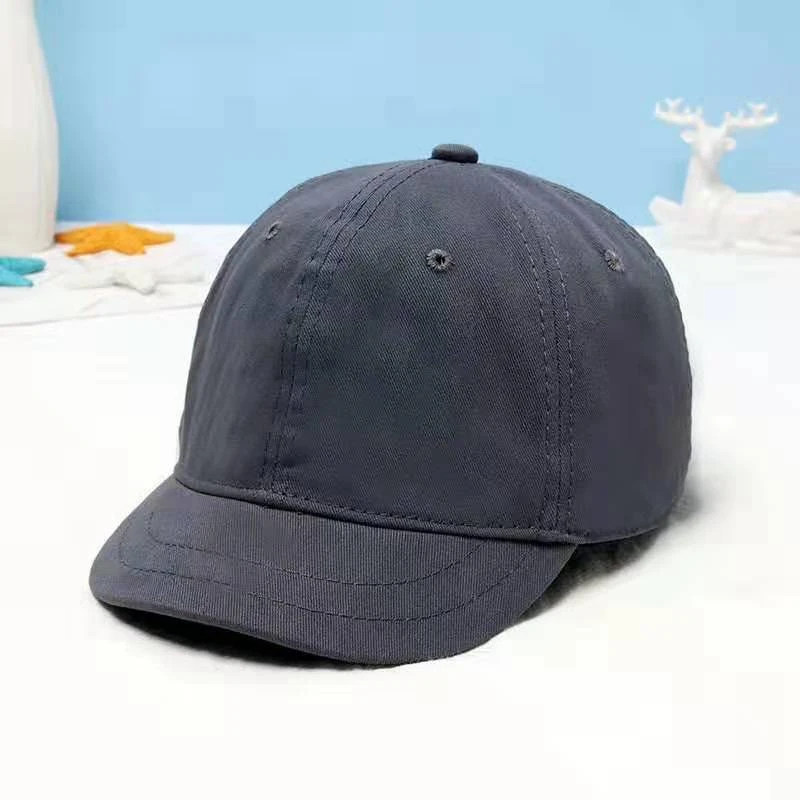 Short Brim Solid Color Dad Hat Adjustable Fashion New Unisex Hip Hop Spring Summer Soft Snapback Custom Logo Baseball Cap 3