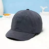 Short Brim Solid Color Dad Hat Adjustable Fashion New Unisex Hip Hop Spring Summer Soft Snapback Custom Logo Baseball Cap 3