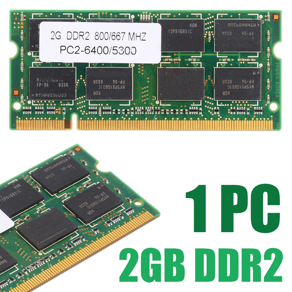 1 ПК ноутбук с оперативной памятью 2 Гб DDR2 PC2 5300/4200 667/533 МГц Тетрадь Оперативная память 200pin без ECC память для Dell hp acer ASUS