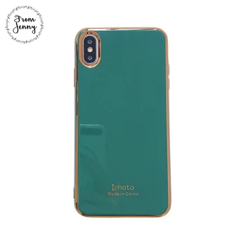 From Jenny Simple plating for iPhone 11 Pro x xr xs max 6 6s 7 8 Plus solid color mobile phone TPU protection soft shell 6