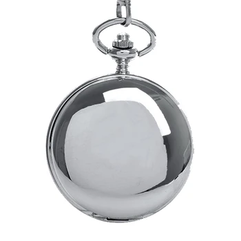 

Top quality Mechanical pocket watch High Pocket Watch Silver Polished Bright Surface Case Gold Skeleton greek Digital Dial