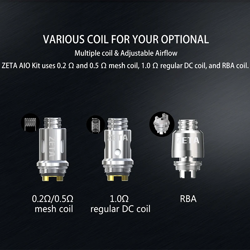  Think Vape ZETA RBA Pod Kit 60W Portable DTL MTL vaping Adjustable Airflow Electronic cigarette vap