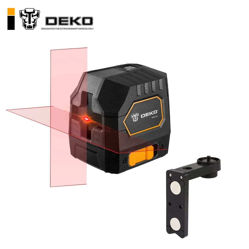 DEKO DKLL02 wersja miniaturowa samopoziomujący poziom lasera laser krzyżowy z źródło czerwonego światła i regulowany zacisk montażowy DEKO DKLL02 wersja miniaturowa samopoziomujący poziom lasera laser krzyżowy z źródło czerwonego światła i regulowany zacisk montażowy