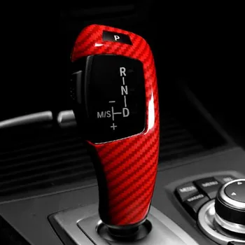 

ABS Gear Shift Handle Sleeve Cover Trim For BMW E60 E70 E71 X5 X6 2008-2014 LHD Carbon Fiber Color Car Styling Interior
