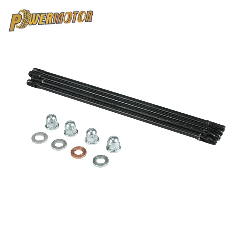 Motorcycle Engine Cylinder Head Studs Bolts Screw Lifan 125 LF 125cc Horizontal Dirt Pit Bike ATV Quad Parts motorcycle cylinder studs bolts