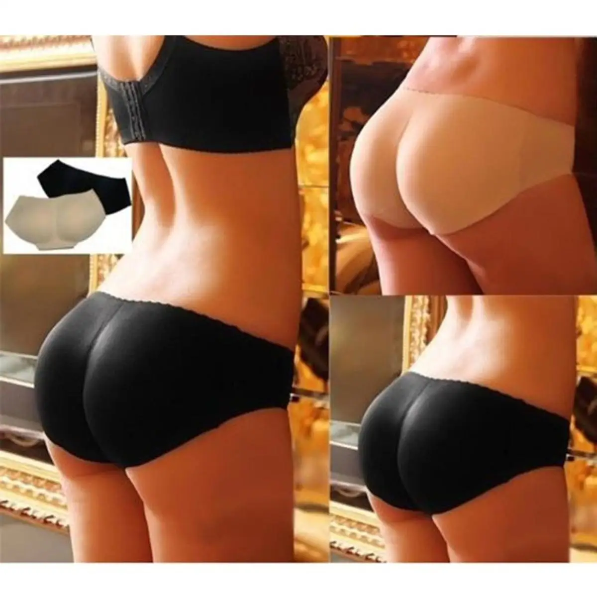 В стиле Хип Лифт Body Shaper Сексуальное нижнее белье Фитнес кепки в хип подъема