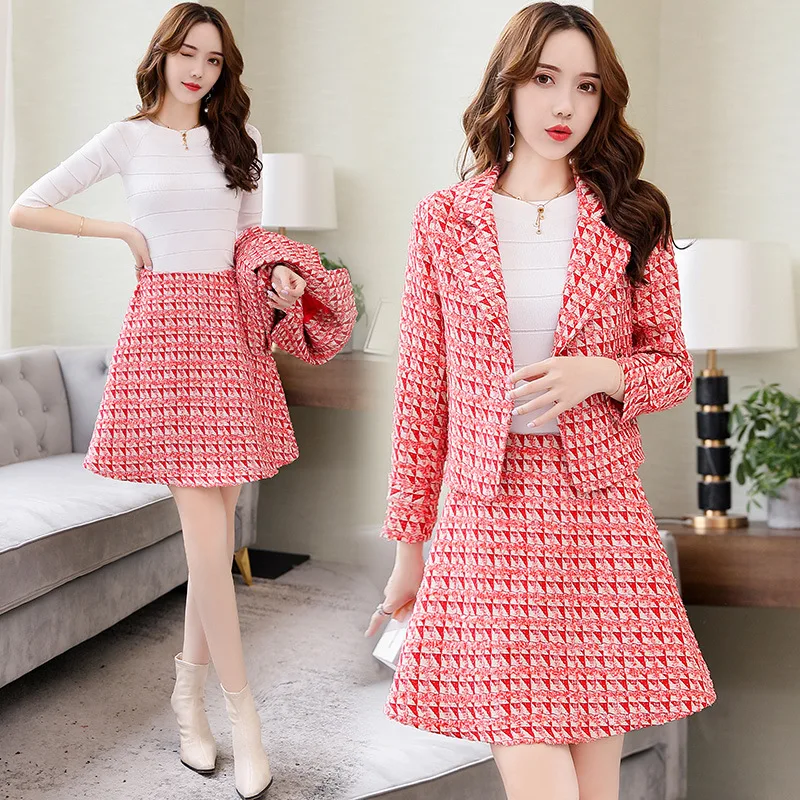 

Elegant Debutante Skirt Autumn Clothing 2019 New Style Set WOMEN'S Dress Slimming Trendy Two-Piece Set