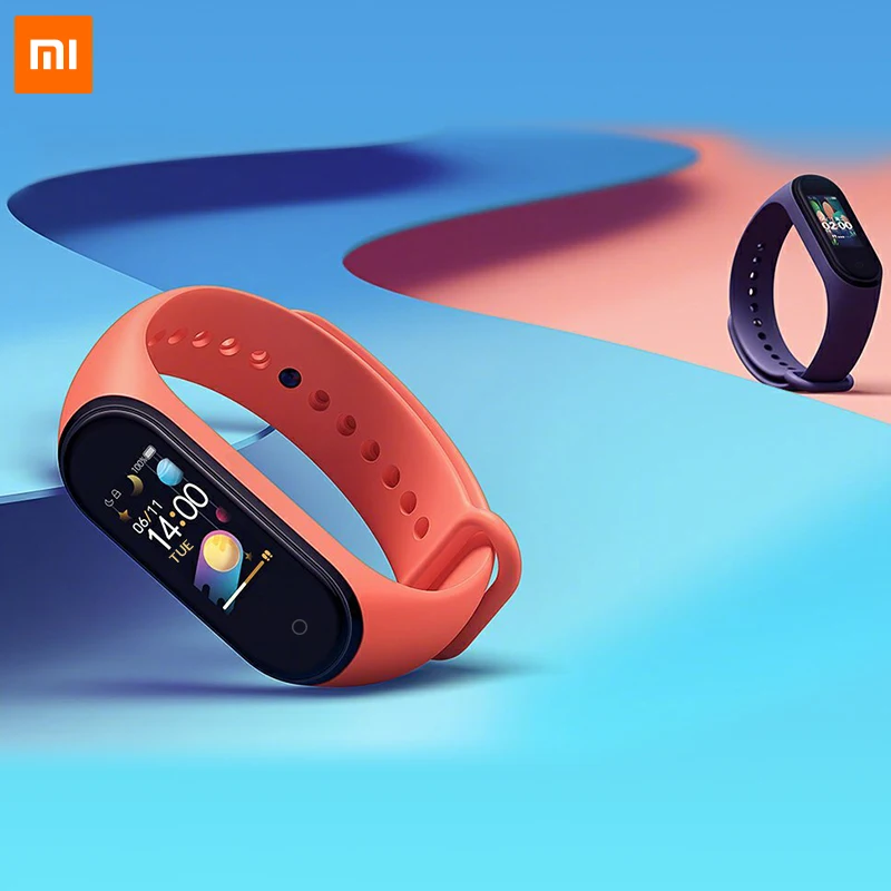 В наличии Xiaomi Mi Band 4 Smart 3 цвета AMOLED экран браслет пульсометр фитнес трекер Bluetooth5.0
