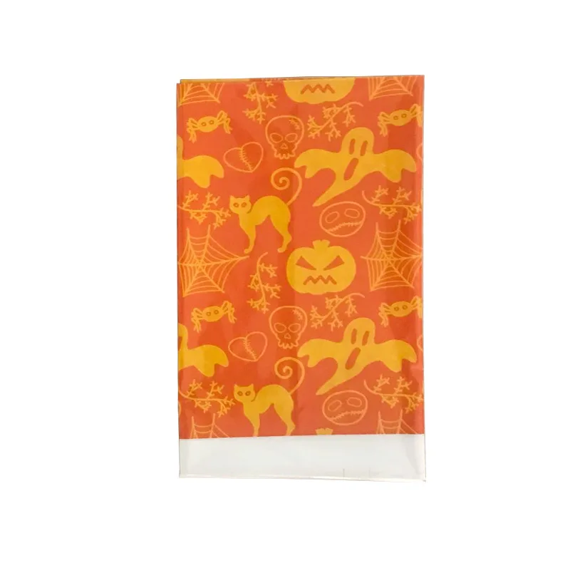 Halloween Party Tablecloth Birthday Decoration Disposable Tableware Pumpkin Table Cover Theme Party Supplies - Цвет: 001