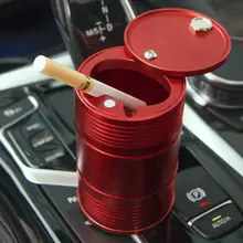 Портативная автомобильная пепельница с крышкой из алюминиевого сплава пепельница для путешествий, офиса, автомобиля, подарка