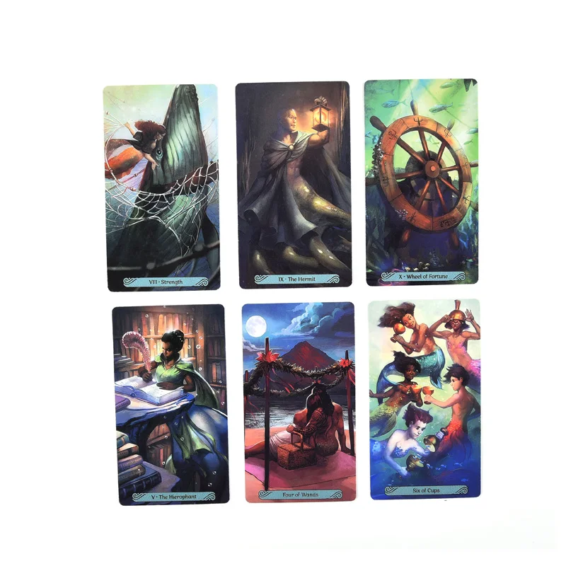 Mermaid Tarot Card Game English Tarot Deck Table Card Board Games Party Playing Tarot Cards Entertainment Family Games