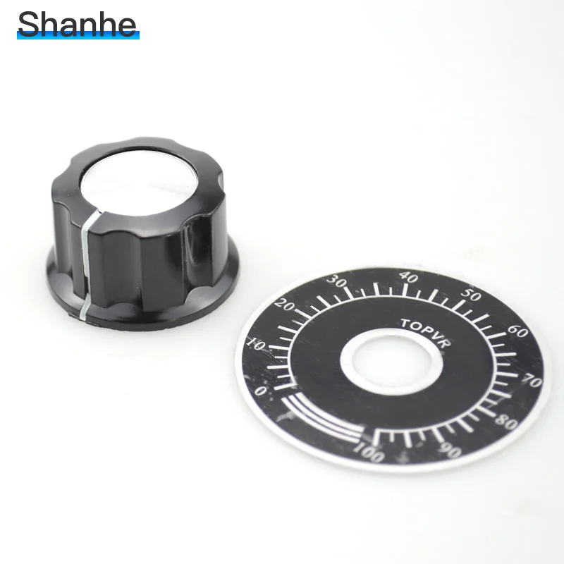 10Pcs 0-100 WTH118 WX112 RV24YN Potentiometer Knob Scale Digital Scale AE