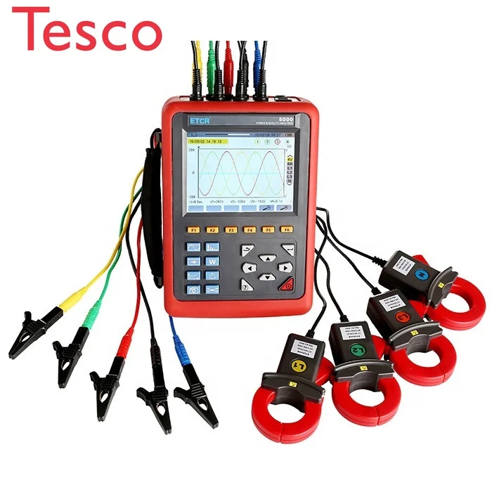 

ETCR5000 Digital 3 Phase Power Analyzer Tester with the power quality analyzer power monitor