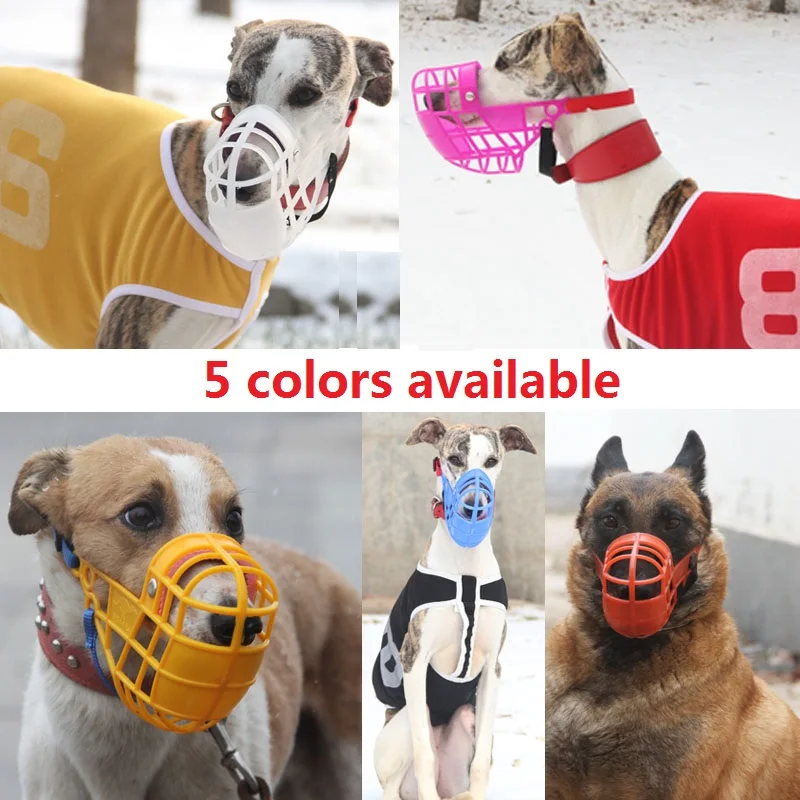 Anti Barking Dog Muzzle Breathable Basket Muzzles For Small Large Dogs Stop Biting Chewing Adjustable Pet Mouth Muzzles