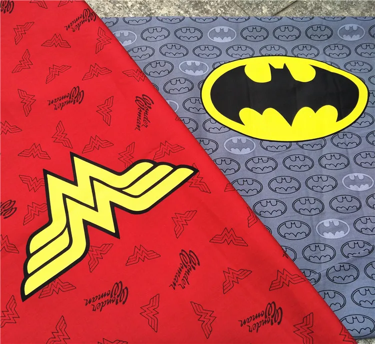 60X110 см шт мультфильм хлопок tissus Бэтмен ткань с мультяшным принтом лоскутное шитье материал для Diy Детская одежда простыня