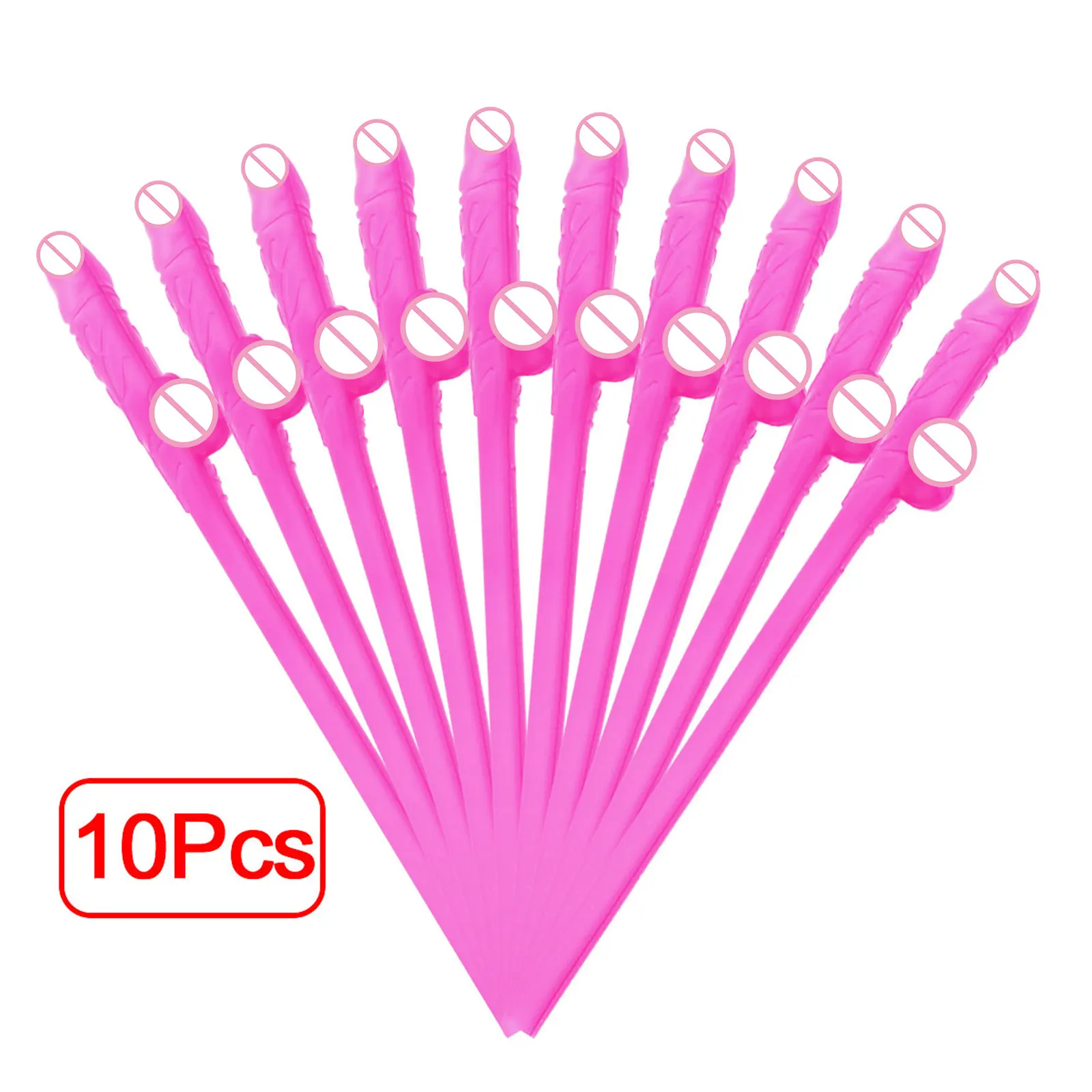 15 x Hen Night Party Bride to Be Stag Funny Willy RED Drinking Straws Favours 