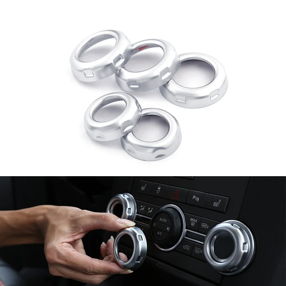Cuasting per Range Rover Sport L405 2014-2017,Lega di alluminio aria condizionata manopole Audio Circle Ring Cover 