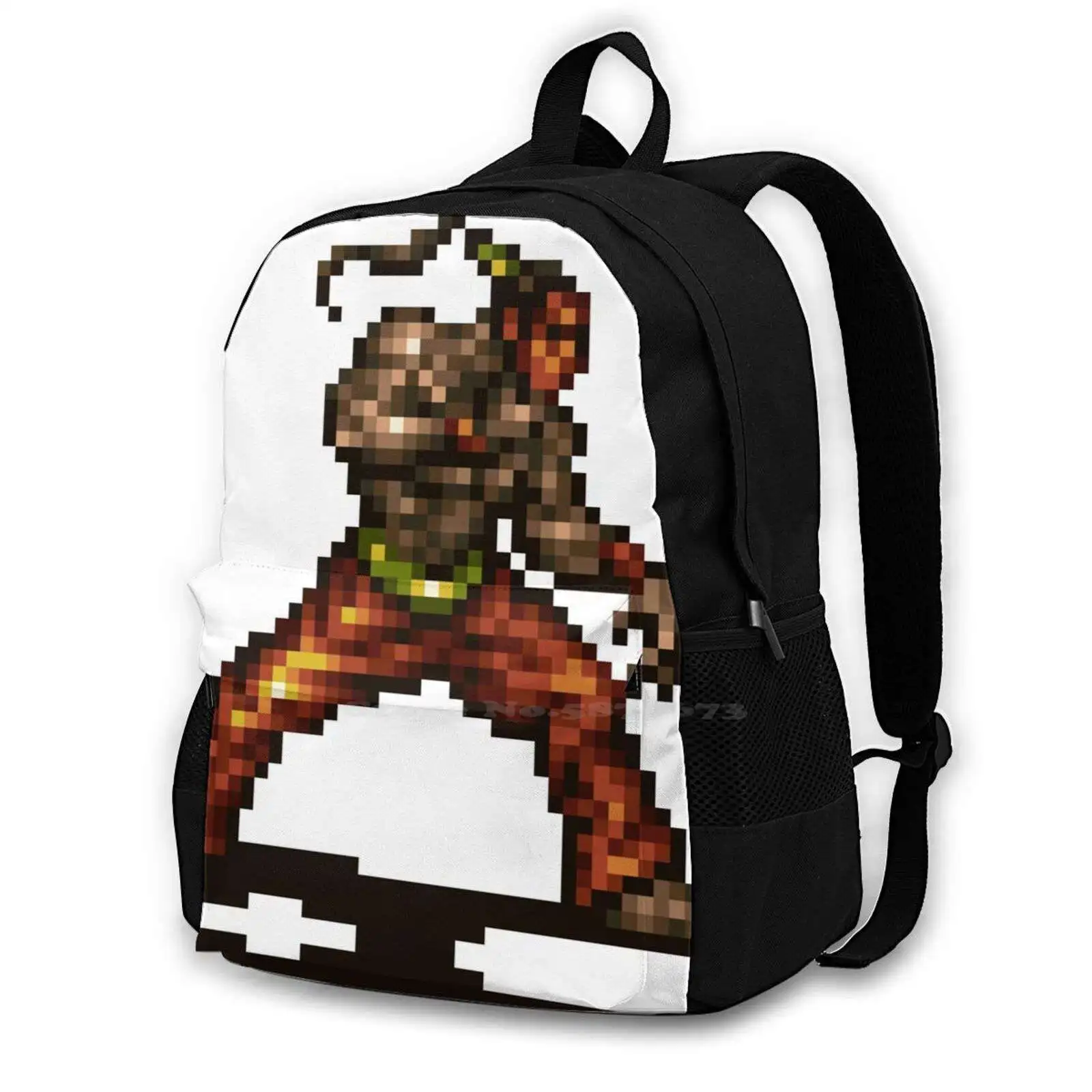 Borse Moda Rosse A 16 Bit Zaino Per Laptop Da Viaggio Fighter Gothic Horror 16 Bit Pixel Art Game Sprite