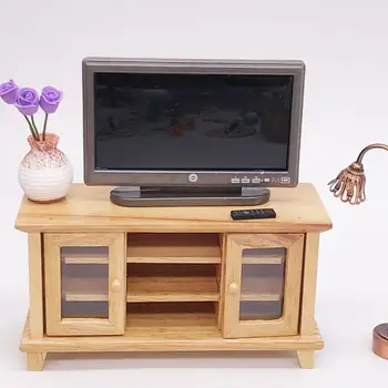 

1/12 Doll House Miniature LCD Television TV Remote Set Model Furniture Accessory