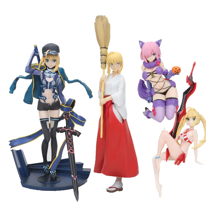 Фигурка аниме Fate Stay Night Saber экшн-фигурка из ПВХ детская Коллекционная модель 15-21 см