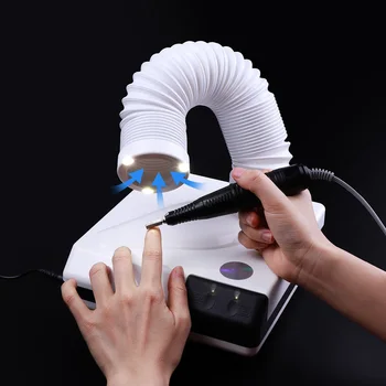 

60W Nail Dust Collector Suction Dust Cleaner Retractable Elbow Design Strong Fan Nail Vacuum Cleaner Machine Nail Art Tools