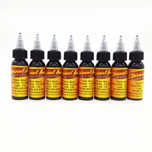 10 бутылок 1 унций черный набор краски для татуировки наборы для тела Искусство 30 мл Черный Профессиональный красота для перманентного макияжа художественные принадлежности