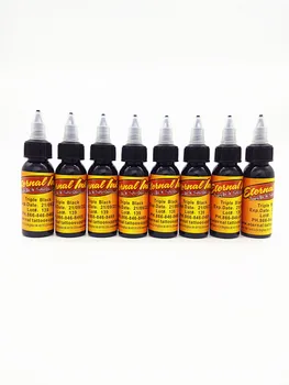 

New 10 Bottle 1oz black Tattoo Ink Pigment Set Kits Body Arts 30ml black Professinal Beauty Permanent Makesup Art Supplies