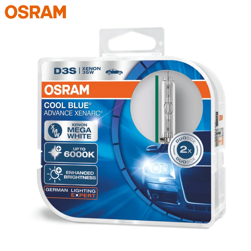 OSRAM HID D3S 66340CBA Xenon Super White Car Headlight High / Low Beam  Original 6000K 12V 35W PK32d-5 Cool Blue Advance (1Pair) - AliExpress