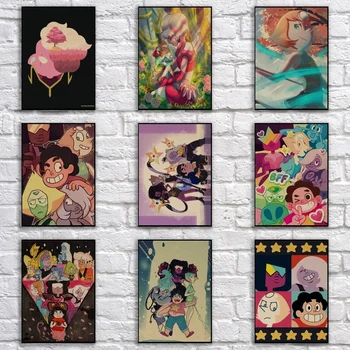 

Steven Universe Kraftpaper Poster Cartoon Painting Abstract Funny Fancy Wall Sticker for Coffee House Bar
