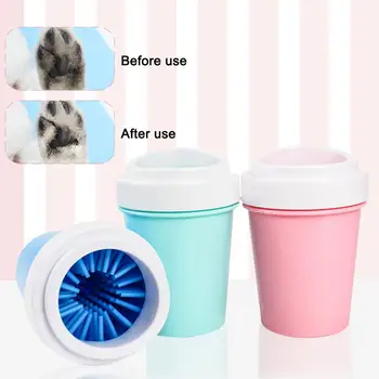 

Dog Paw Cleaner Cup for Small Large Dogs Pet Feet Washer Portable Pet Cat Dirty Paw Cleaning Cup Soft Silicone Foot Wash Tool