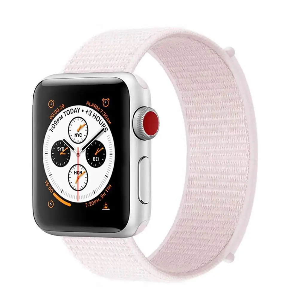 Нейлоновый ремешок для наручных часов Apple Watch 4 серии 3/2/1 38 мм 42 мм из мягкой дышащей ткани сменный ремешок Спортивные петли для наручных часов iwatch серии 4 40 мм 44 мм - Цвет ремешка: 11