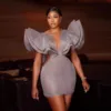 Amaka Ruffles Sleeve Sequins Cocktail Dress