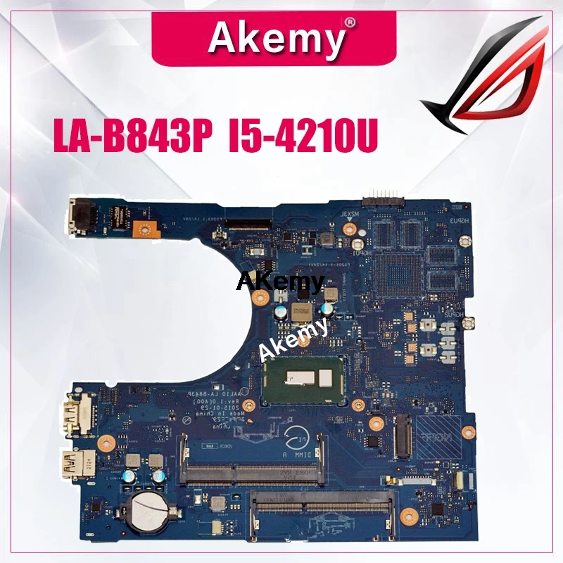 

LA-B843P CN-0FRV68 For DELL CN-0FRV68 FRV68 5458 5558 5758 Laptop Motherboard I5-4210U GM LA-B843P REV:1.0 work 100%