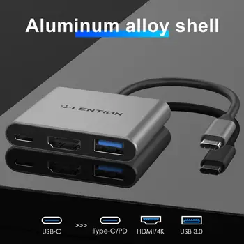 

Lention USB C HUB to HDMI for Macbook Pro/Air Thunderbolt 3 USB Type C Dock Adapter support Samsung Dex mode with PD USB 3.0