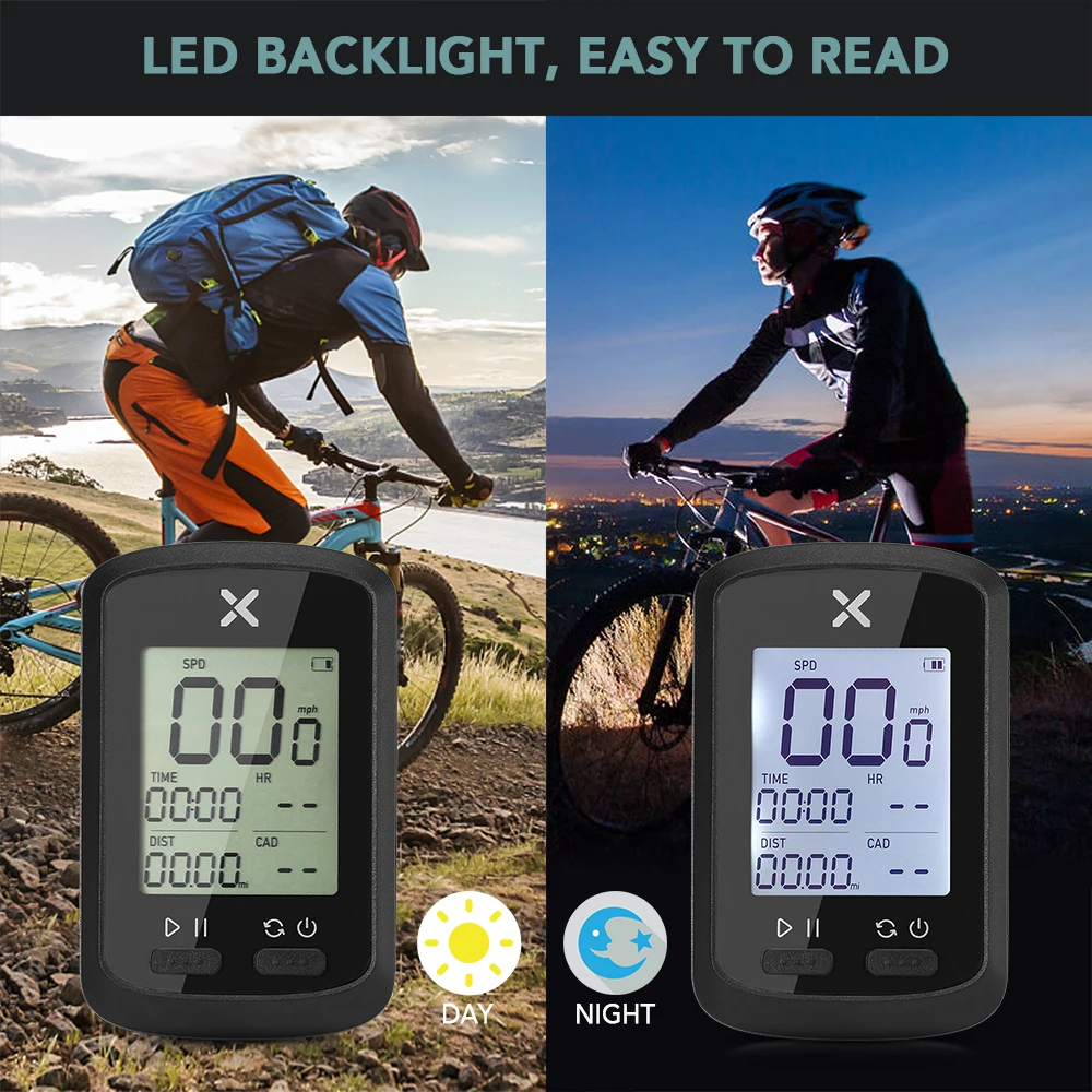 

Smart GPS Cycling Computer BT ANT+ Wireless Bike Computer Digital Speedometer IPX7 Accurate Bike Computer with Protective Cover