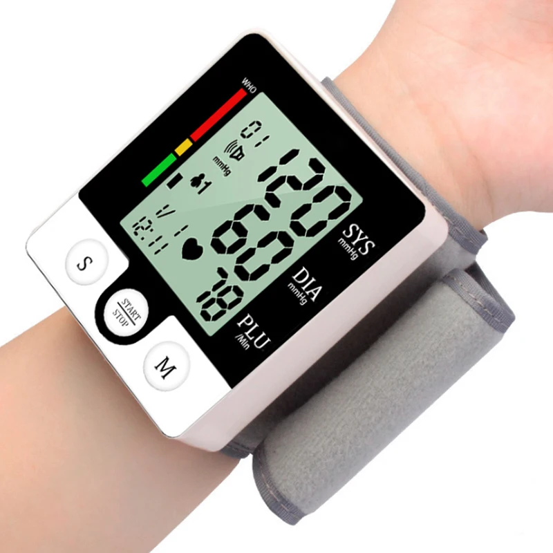 English Or Russian Voice Tonometer Blood Pressure Monitor Automatic Digital LCD Wrist Apparatus for Measuring Pressure