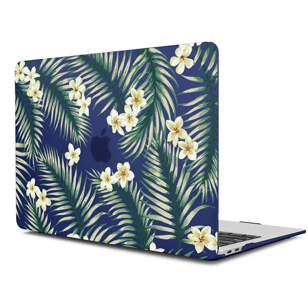 X054 Чехол для ноутбука Apple MacBook Air Pro retina 11 12 13 15 для mac book New Pro 13 15 с сенсорной панелью 3D тисненый чехол с цветами - Цвет: X054