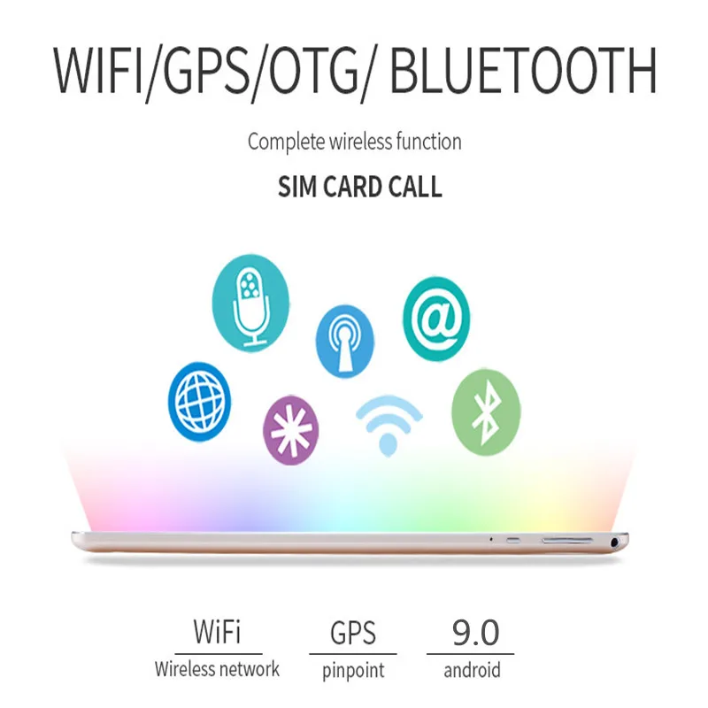  Newest 10.1 Inch tablet Android 9.0 Octa Core 8GB RAM 128GB ROM 3G 4G LTE Wifi Bluetooth GPS Phone 