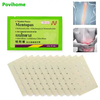

10pcs/bag Thailand Mentopas Menthol Pain Relief Plaster Pain Relief Patch Rssential Oil Herbal Pach For Muscle Arthritis Knee