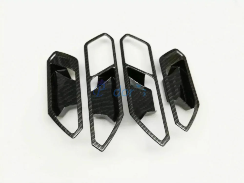 Цветная внутренняя дверная ручка из углеродного волокна вставка в чашу